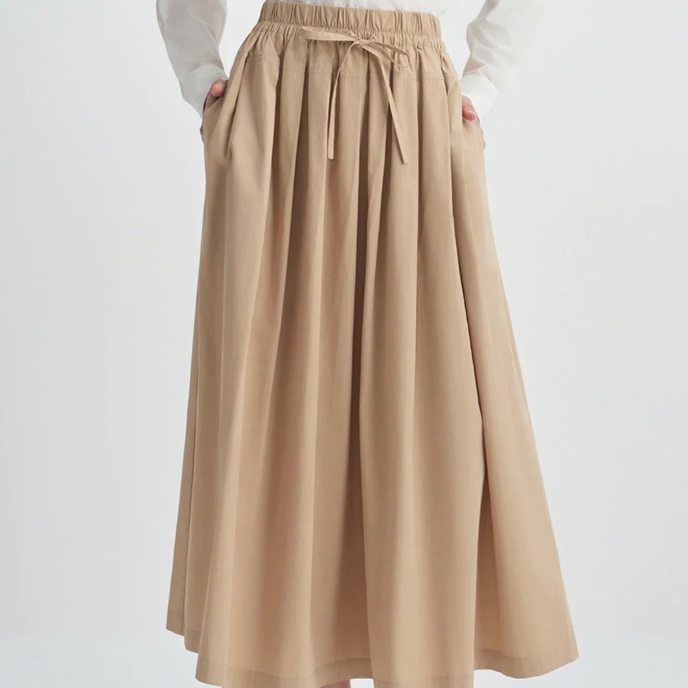 Rue Sophie Panier Drawstring Pleated Skirt